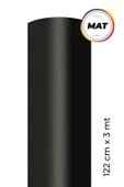 Mat Siyah Kendinden Yapışkanlı Kaplama Folyosu 122 CM X 3 MT thumbnail 1