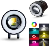 Off-Road Sis Lambası Sarı-Beyaz 7 Renk Gündüz Ledli Dönerli 12-60v (Set Olarak) - 1