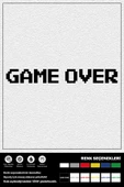 GAME OVER STICKER 30 x 4 cm - 1