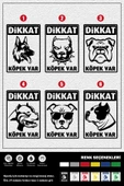 DİKKAT KÖPEK VAR STICKER 27 x 19 cm - 1