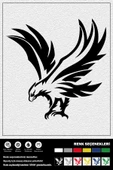 UÇAN KARTAL STICKER 15 x 15 cm - 1