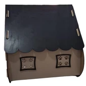 KEDİ EVİ TEK KATLI KEDİNİZE ÖZEL İSİMLİ - 3