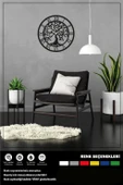 AĞAÇ DESENLİ DUVAR SAATİ 30 CM 30 CM - 1