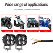 Off-Road Sis Lambası 7.8x7.8x7.1cm  Mavi Gündüz Ledli Çakarsız 12-60v (Set Olarak) - 3