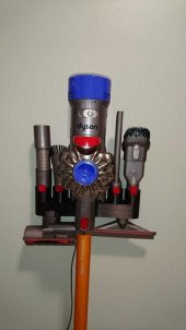 Dyson V8 Süpürge Aksesuarı Tutucu Aparat Duvara Asma Standı Askılık Siyah - 1