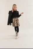 Muggo SUGAR Garantili Çocuk Unisex Rahat Kalıp Önü Fermuarlı İçi Kürklü Yağmur ve Kar Botu  BEJ 26 - 6