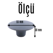 Mantar Kulp Düğme 1 ADET Mobilya Dolabı Çekmece Mutfak Dolap Kulpu Kulbu Plastik Gri thumbnail 3