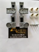 DUŞAKABİN TEKER SETİ, BELLA SERİSİ 1 SABİT 2 HAREKETLİ DUŞAKABİNLER UZUN RULMAN 4'LÜ GRİ RENK - 2