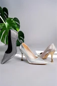 Muggo YOWEL Garantili Sivri Burun Kadın Topuklu Stiletto Ayakkabı  ROSE 38 thumbnail 7
