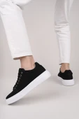 Muggo ZEYN Kalın Taban Bağcıklı Erkek Günlük Sneaker Spor Ayakkabı  SİYAH SÜET 40 - 7