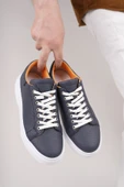 Muggo PİNTO Kalın Taban Bağcıklı Erkek Günlük Sneaker Spor Ayakkabı  LACİVERT 40 thumbnail 5