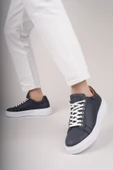 Muggo PİNTO Kalın Taban Bağcıklı Erkek Günlük Sneaker Spor Ayakkabı  LACİVERT 40 thumbnail 6