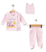Yeni Doğan Pamuklu Zıbın Takımı Kuzucuk Model Bebek Zıbın Seti 0-3 Ay - 7