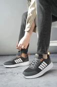 Muggo KENS Garantili Erkek Ortopedik Günlük Bağcıklı Yürüyüş Koşu Sneaker Spor Ayakkabı  FÜME 43 - 1