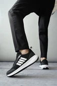 Muggo KENS Garantili Erkek Ortopedik Günlük Bağcıklı Yürüyüş Koşu Sneaker Spor Ayakkabı  SİYAH- BEYAZ 40 - 7