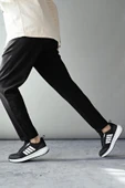 Muggo KENS Garantili Erkek Ortopedik Günlük Bağcıklı Yürüyüş Koşu Sneaker Spor Ayakkabı  SİYAH- BEYAZ 40 - 3
