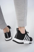 Muggo Runn Unisex Ortopedik Günlük Garantili Yürüyüş Koşu Sneaker Spor Ayakkabı  SİYAH- BEYAZ 37 - 5