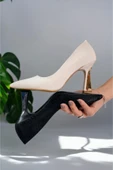 Muggo GOES Garantili Sivri Burun Kadın Topuklu Stiletto Ayakkabı   TEN 40 - 8