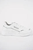 Muggo COCO Garantili Kadın Ortopedik Günlük Bağcıklı Şık Rahat Sneaker Spor Ayakkabı  BEYAZ 39 - 1