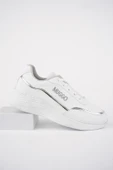 Muggo COCO Garantili Kadın Ortopedik Günlük Bağcıklı Şık Rahat Sneaker Spor Ayakkabı  BEYAZ 39 - 3