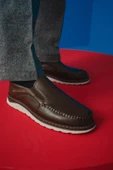 Muggo ROBBY Slip-On Bağcıksız Erkek Günlük Casual Ayakkabı  KAHVERENGİ 42 - 7