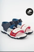 Muggo MİCKEY Garantili Günlük Ortopedik Hafif Taban Tek Bant Cırtlı Unisex Çocuk Sandalet  BEYAZ 30 - 1