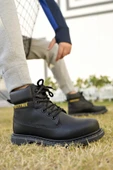 Muggo CATEX Garantili Kaymaz Taban Suya Soğuğa Dayanıklı Unisex Kışlık Bot  SİYAH 39 - 6