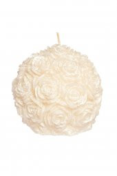 Mart Home Shinny Beyaz Çiçek Mum - 1