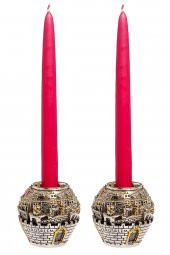 Mart Home Fuşya 2li Şamdan Mum - 1