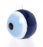 Nazar Boncuğu Yuvarlak Mum - Küçük - 2