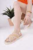 Muggo ELİSHA Lastikli Kadın Günlük Hasır Sandalet  TEN 39 thumbnail 5