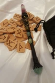 Rune Taşı Sembolü Run Taşları Enerji Asası Doğal Taş Ahşap Rune Alfabesi Nordic Runes - 1