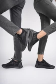 Muggo SCARPA Unisex Ortopedik Günlük Garantili Yürüyüş Koşu Sneaker Spor Ayakkabı   SİYAH 44 - 7