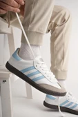 Muggo JABBAR Unisex Ortopedik Günlük Garantili Bağcıklı Yürüyüş Koşu Sneaker Spor Ayakkabı  MAVİ 43 - 4