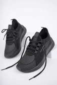 Muggo SCARPA Unisex Ortopedik Günlük Garantili Yürüyüş Koşu Sneaker Spor Ayakkabı   SİYAH 44 - 3