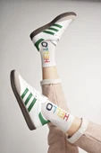 Muggo JABBAR Unisex Ortopedik Günlük Garantili Bağcıklı Yürüyüş Koşu Sneaker Spor Ayakkabı  YEŞİL 36 - 3