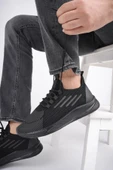Muggo SCARPA Unisex Ortopedik Günlük Garantili Yürüyüş Koşu Sneaker Spor Ayakkabı   SİYAH 44 - 8