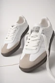 Muggo JABBAR Unisex Ortopedik Günlük Garantili Bağcıklı Yürüyüş Koşu Sneaker Spor Ayakkabı  BEYAZ 39 - 1