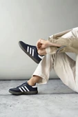 Muggo JABBAR Unisex Ortopedik Günlük Garantili Bağcıklı Yürüyüş Koşu Sneaker Spor Ayakkabı  LACİVERT 43 - 5