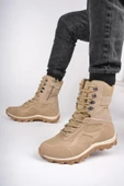 Muggo LOVAX Garantili Tactical Askeri Fermuarlı ve Bağcıklı Postal Çöl Botu  BEJ 39 thumbnail 6