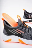 Muggo JETSON Günlük Unisex Çocuk Garantili Bağcıklı Rahat Sneaker Spor Ayakkabı  FÜME 28 - 6