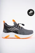 Muggo JETSON Günlük Unisex Çocuk Garantili Bağcıklı Rahat Sneaker Spor Ayakkabı  FÜME 28 - 1