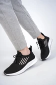 Muggo Ultraboost Unisex Ortopedik Günlük Garantili Yürüyüş Koşu Sneaker Spor Ayakkabı  SİYAH 39 - 5