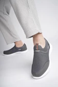 Muggo PODGO Garantili Unisex Ortopedik Bağcıksız Nefes Alabilen Hafif Yürüyüş Sneaker Spor Ayakkabı  FÜME 40 - 5