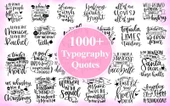 Typography Quotes Bundle T-shirt Tasarım Paketi - 1