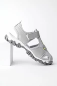 Muggo TWEETY Garantili Günlük Ortopedik Hafif Taban Önü Kapalı Cırtlı Unisex Çocuk Sandalet  GRİ 32 - 3