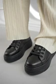 Muggo MİTOS Garantili Kadın Günlük Yüksek Taban Bağcıklı Sneaker Spor Ayakkabı  SİYAH 40 - 3
