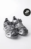 Muggo TWEETY Garantili Günlük Ortopedik Hafif Taban Önü Kapalı Cırtlı Unisex Çocuk Sandalet  FÜME 33 - 1