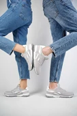 Muggo MGMORİS Unisex Günlük Garantili Yürüyüş Koşu Sneaker Spor Ayakkabı  GRİ 44 - 1