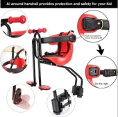 Sarissa Bisiklet Çocuk Taşıyıcı Ön Taşıyıcı Kadro Bağlantılı Bisiklet Çocuk Koltuğu Taşıyıcı Sele - 11